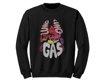 Sonographer Your Inside out sweater, Organs in typographic art, typeface, Ultrasound tech
