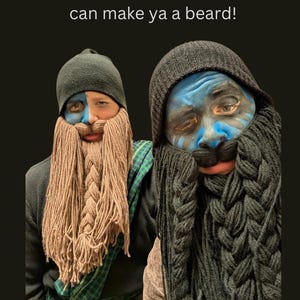 Handmade Yarn Beard for Renaissance Faire, LARP & Medieval Costume