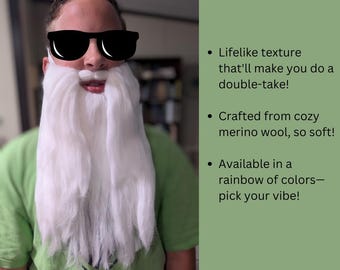 Handmade Wool Beard: Cosplay Costume, Santa, Viking