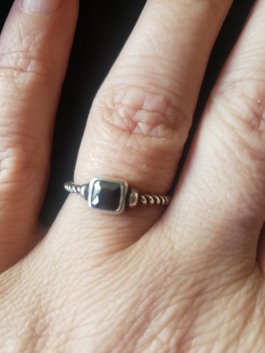 925 Sterling Silver Rings, Black Stone Ring, Sterling Silver Onyx Ring, Women Black Onyx Ring