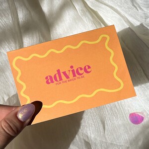 Modèle de cartes de douche nuptiale imprimable à téléchargement immédiat - Orange