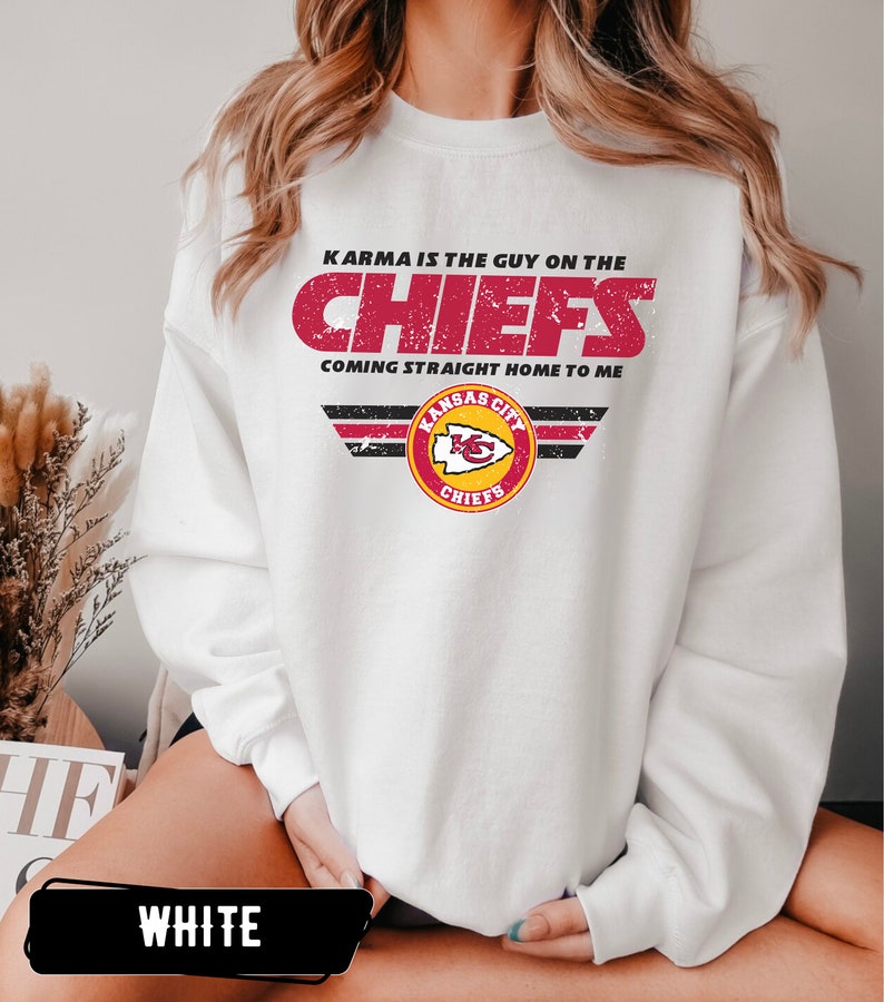 Karma is the Guy on the Chiefs Sweatshirt Taylor Swift Karma - Etsy