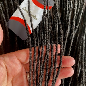 Human Hair Sisterlocs Extensions ,Hand Made Micro Loc Thickness of 0.2cm , Mini locs(1B-natural black color)