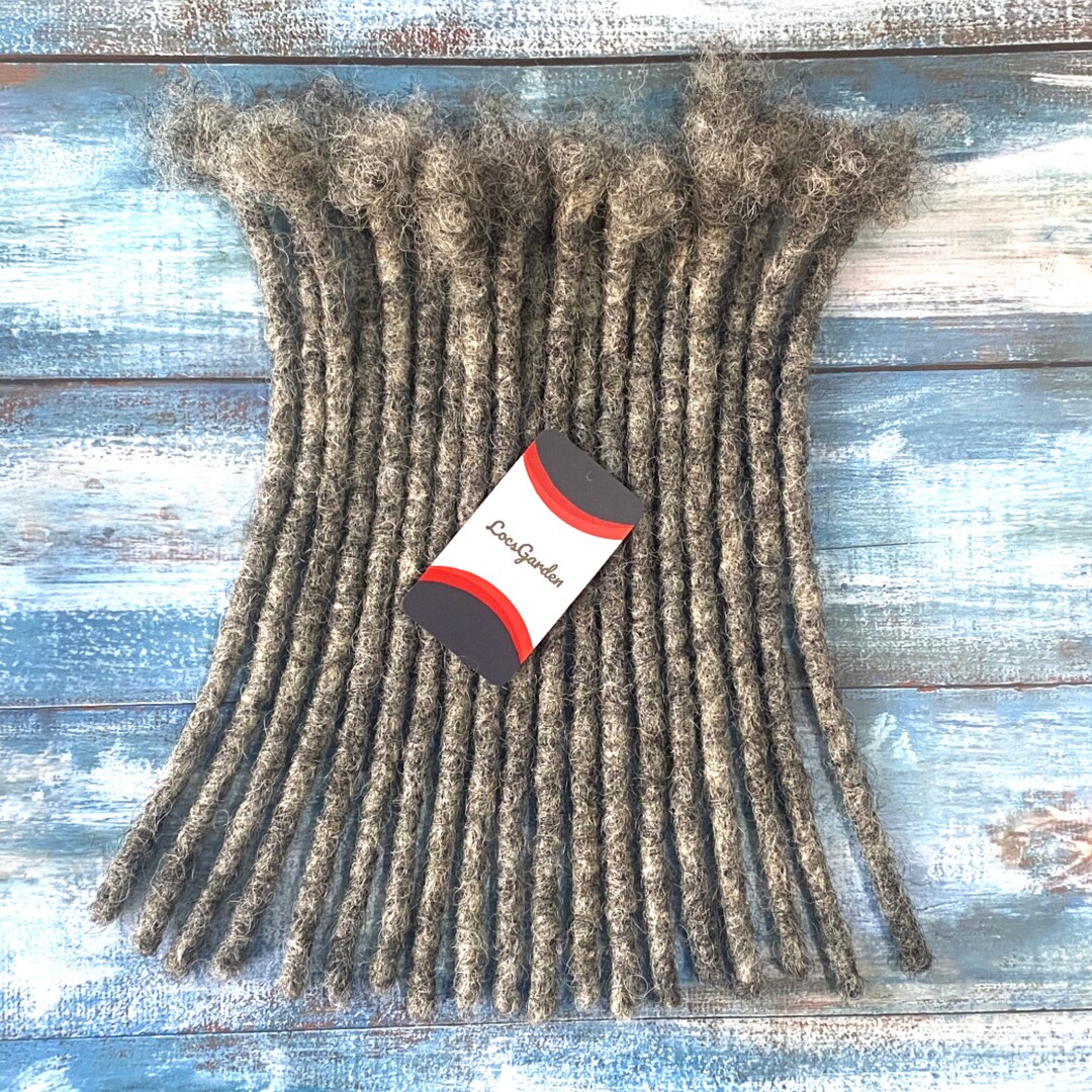 Salt and Pepper Human Hair Loc Extensions , Bundles of 30 Locs, 60 Locs and 100 Locs Etsy