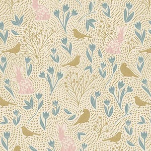 Nesting Season Day fabric from Spring Equinox by Katie O&#39;Shea for Art Gallery Fabrics - Continuous Yardage