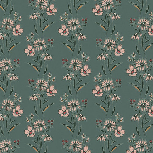 Pale Inflorescence Woodland Keeper fabric by Maureen Cracknell for AGF - Continuous Yardage