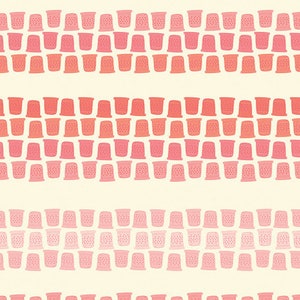 Thimble Lane Coral #SewObsessed fabric by AGF Studio for Art Gallery Fabrics - Continuous Yardage