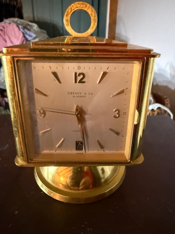Vintage Tiffany and Co. Weather Station. Clock, Thermometer