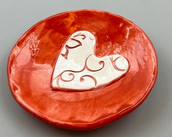 Ring Dish, jewelry dish,  Trinket Tray. Great Valentine or Galentine's day gift.