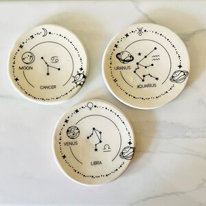 Virgo Ring Holder Dish, Horoscope Gift, Ring Dish, Zodiac Jewelry Dish