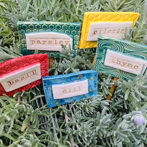 Herb Garden Markers Set - Rustic Herb Plant Tags for Outdoor/Indoor Use - Perfect Gardener&#39;s Gift,Durable Garden Stakes for Herb Plants