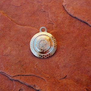 Captain America Shield pendant machined brass