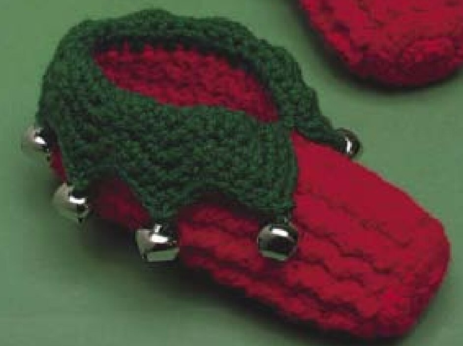 Vintage Crochet Pattern Childrens Christmas Elf Slippers With Etsy