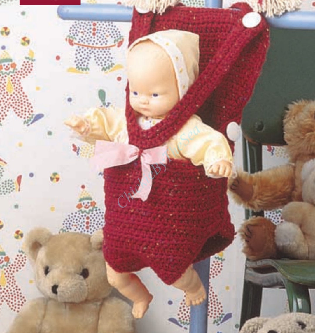 Vintage Crochet Pattern Babydoll Carrier Toy PDF Instant Etsy