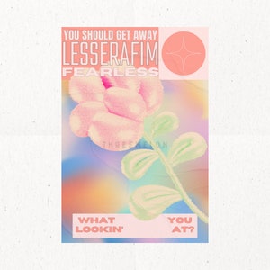Impressão de parede digital sutil de Kpop da LSF - Fearless