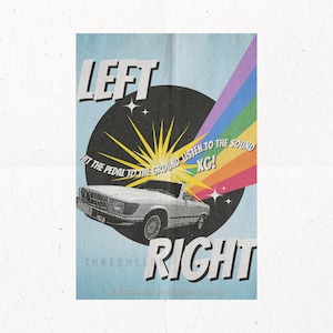 XG Digital Wall Print - subtle kpop wall print - Left Right