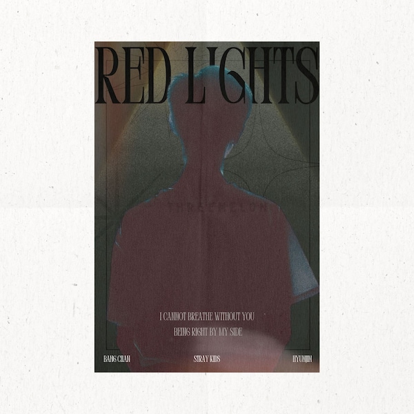 SKZ Subtle Kpop Wall Print -  Red Lights