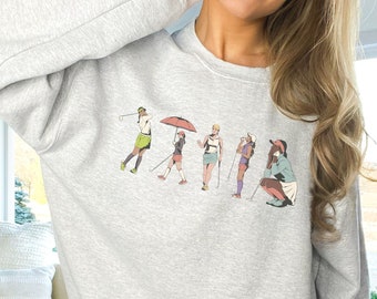 Retro Women Golfers Sweatshirt, Cute Golf Mom Pullover