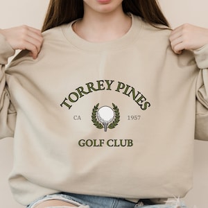 Golf Sweatshirt, Torrey Pines Shirts, Golf Club Sweatshirt, Vintage Golf Shirt, Golf Crewneck, Golf Cadeau, Golf Lover Shirt, Retro Golf Shirt