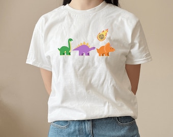 Funny Dinosaur Graphic Tee | Meteor Geologist Gift