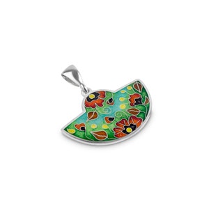 Handcrafted Sterling Silver Red Poppy Enamel Earrings and Necklace with Cloisonné Enamel, Jewelry Set, Gift-Ready in Branded Box image 7