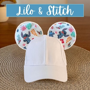 Lilo and Stitch Mouse Ear Hat – Comfortable Mickey Ears Baseball Cap for Adults, Adjustable Disney Hat, Minimalist Park Outfit Accessory
