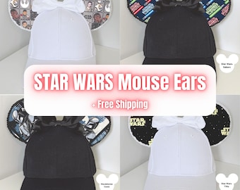 Star Wars Mouse Ears Hat | Mandalorian Grogu Ears Cap | Lightsaber Comic Mouse Ears | Disney Inspired Hat Adults Kids