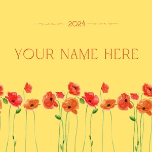 Mahjong Card Sticker - The Poppies