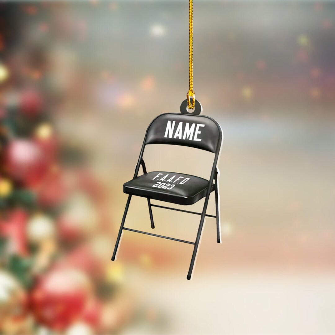 Funny Folding Chair Meme 2023 Ornament Personalized Folding Etsy