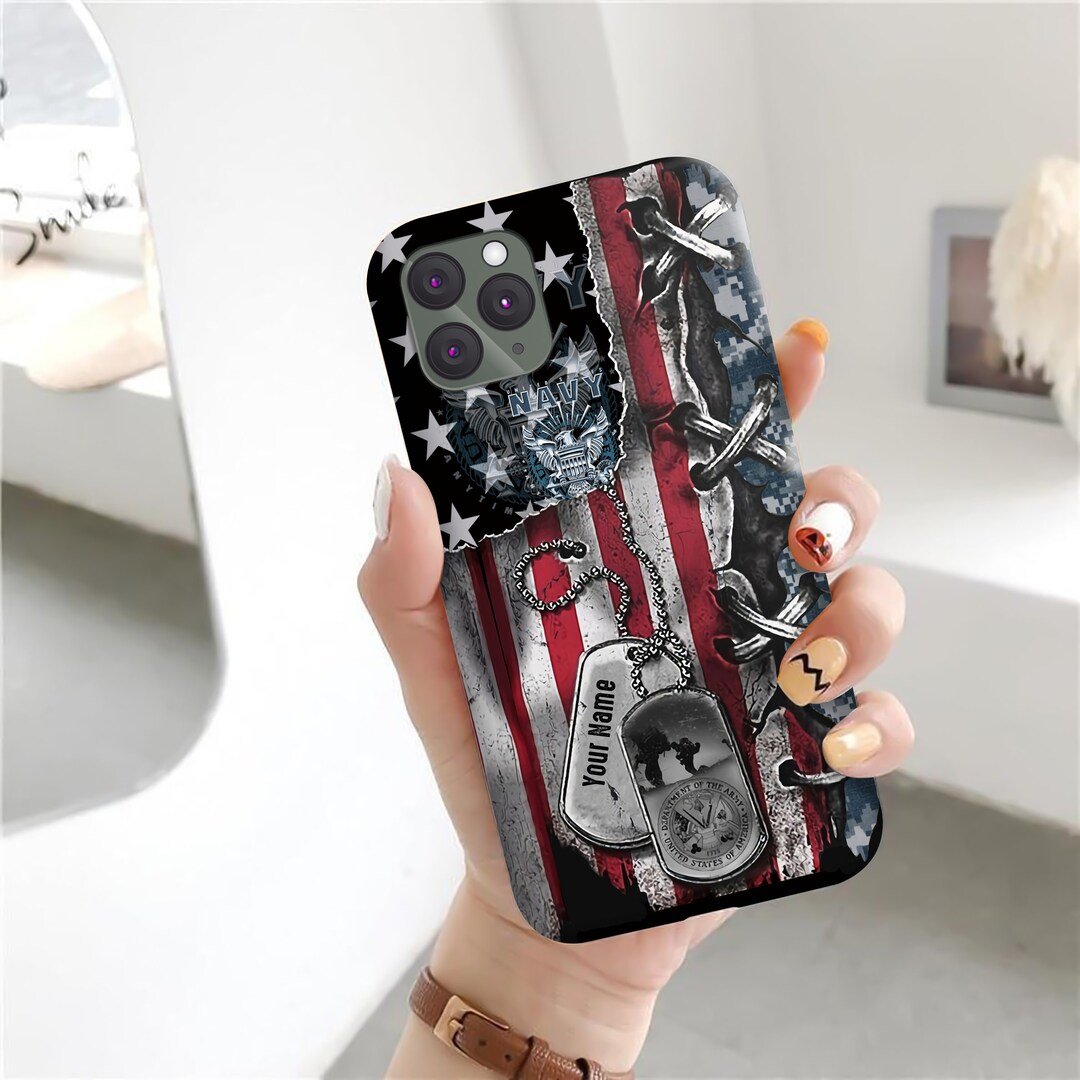 Custom Name Navy Phone Case US Army Veteran Phone Case Gift Etsy