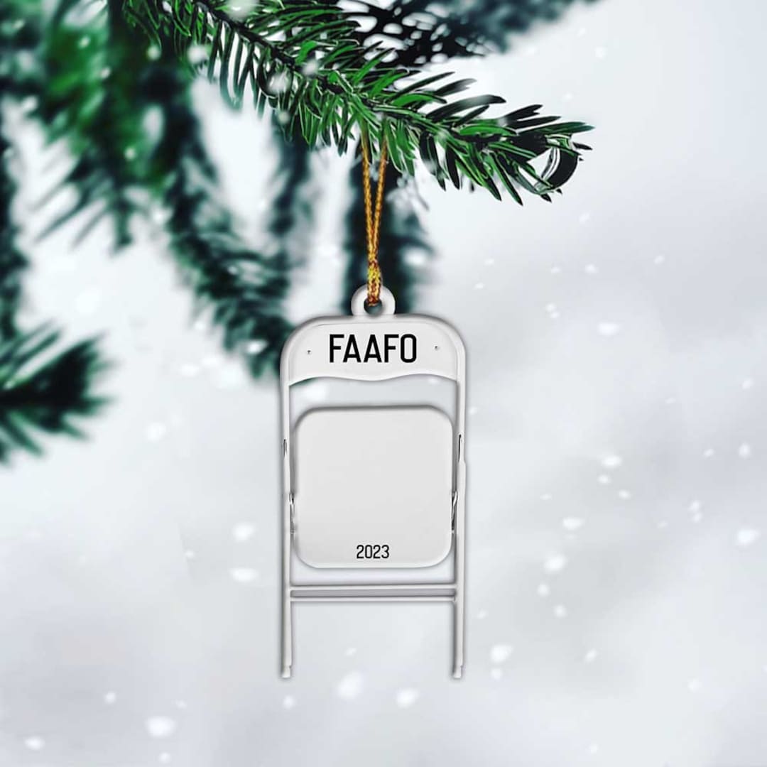 Funny Folding Chair Meme 2023 Ornament Personalized Folding Etsy