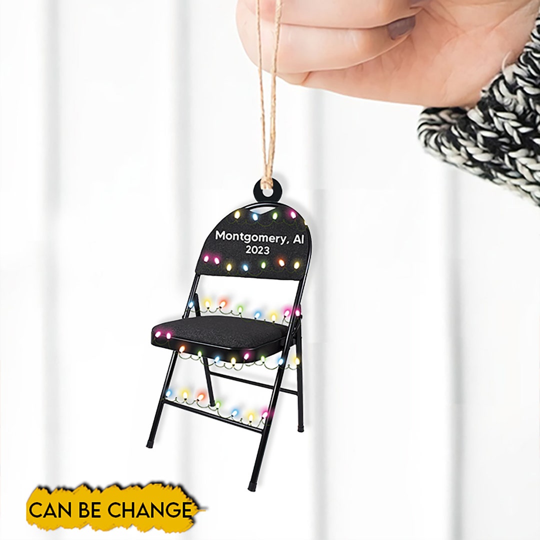 Funny Folding Chair Meme 2023 Ornament Personalized Folding Etsy