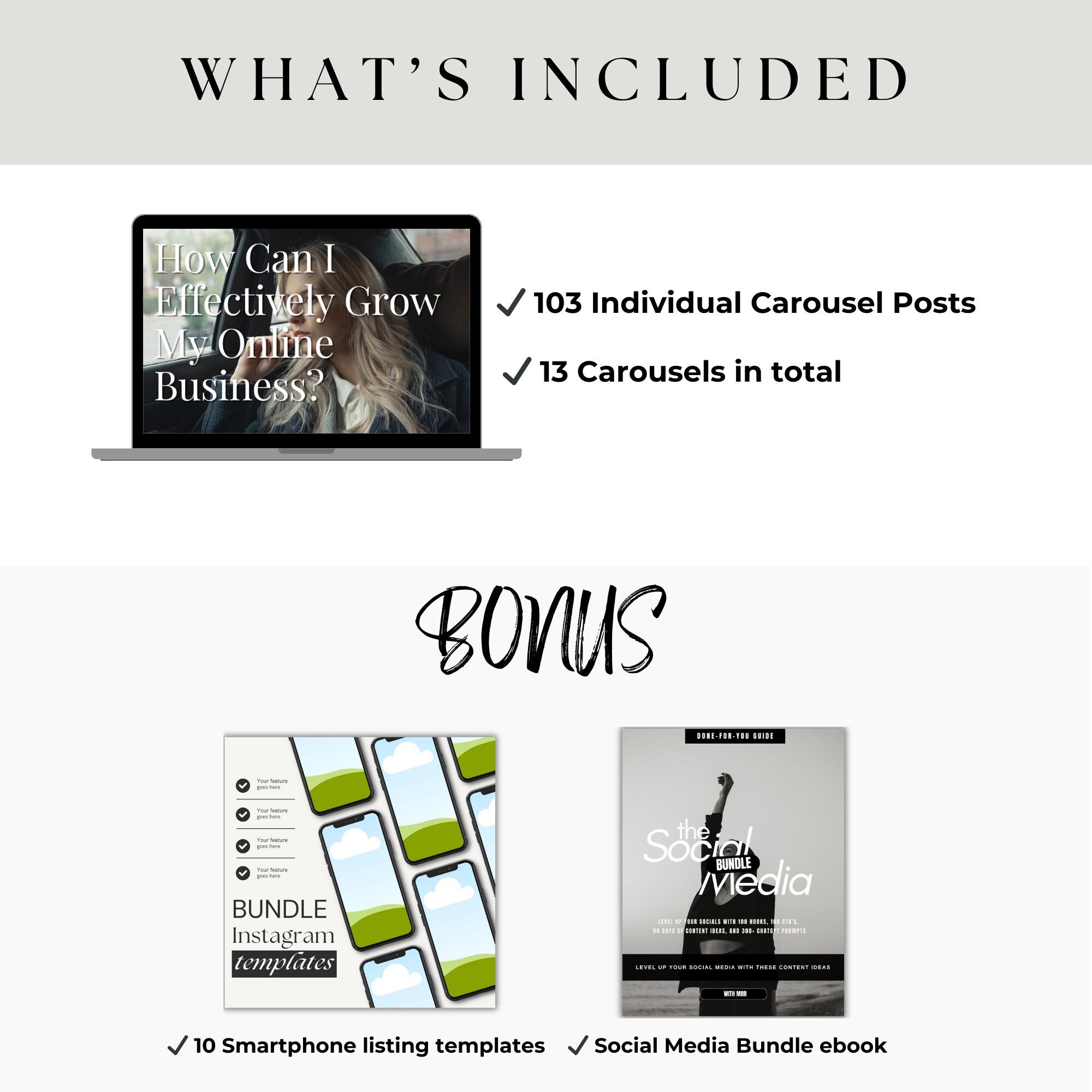 Seamless Instagram Carousel Templates | Canva Editable Posts | Time ...