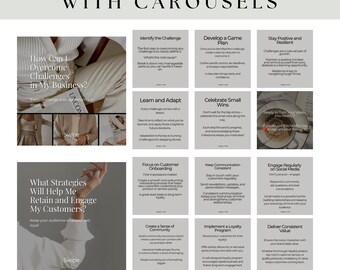 Instagram Carousel Templates | Canva Editable 1080x1080 Posts | Social ...