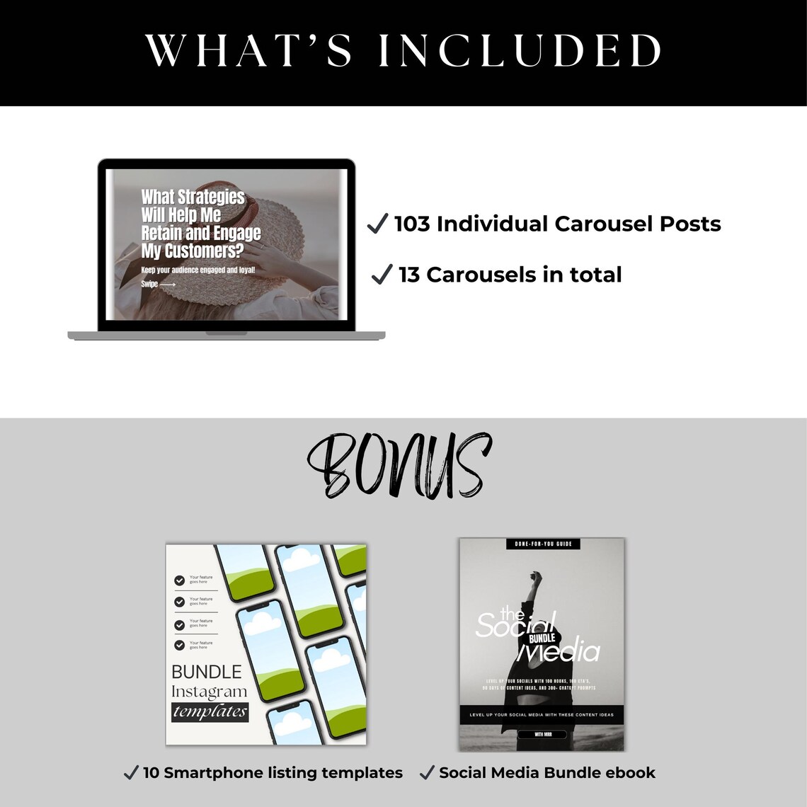 Instagram Carousel Templates | Canva Editable 1080x1080 Posts | Social ...