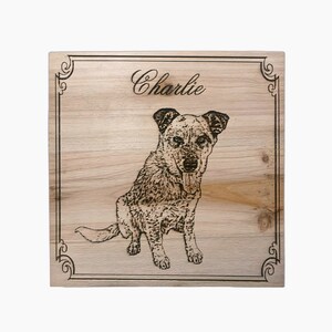 Personalized Wooden Portrait: Custom Engraved photo on wood