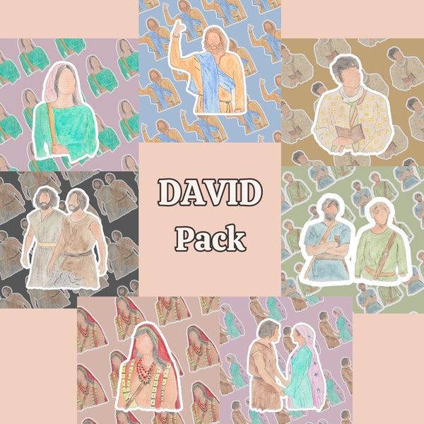 Chosen Sticker Pack - DAVID Size | Small Bible Stickers