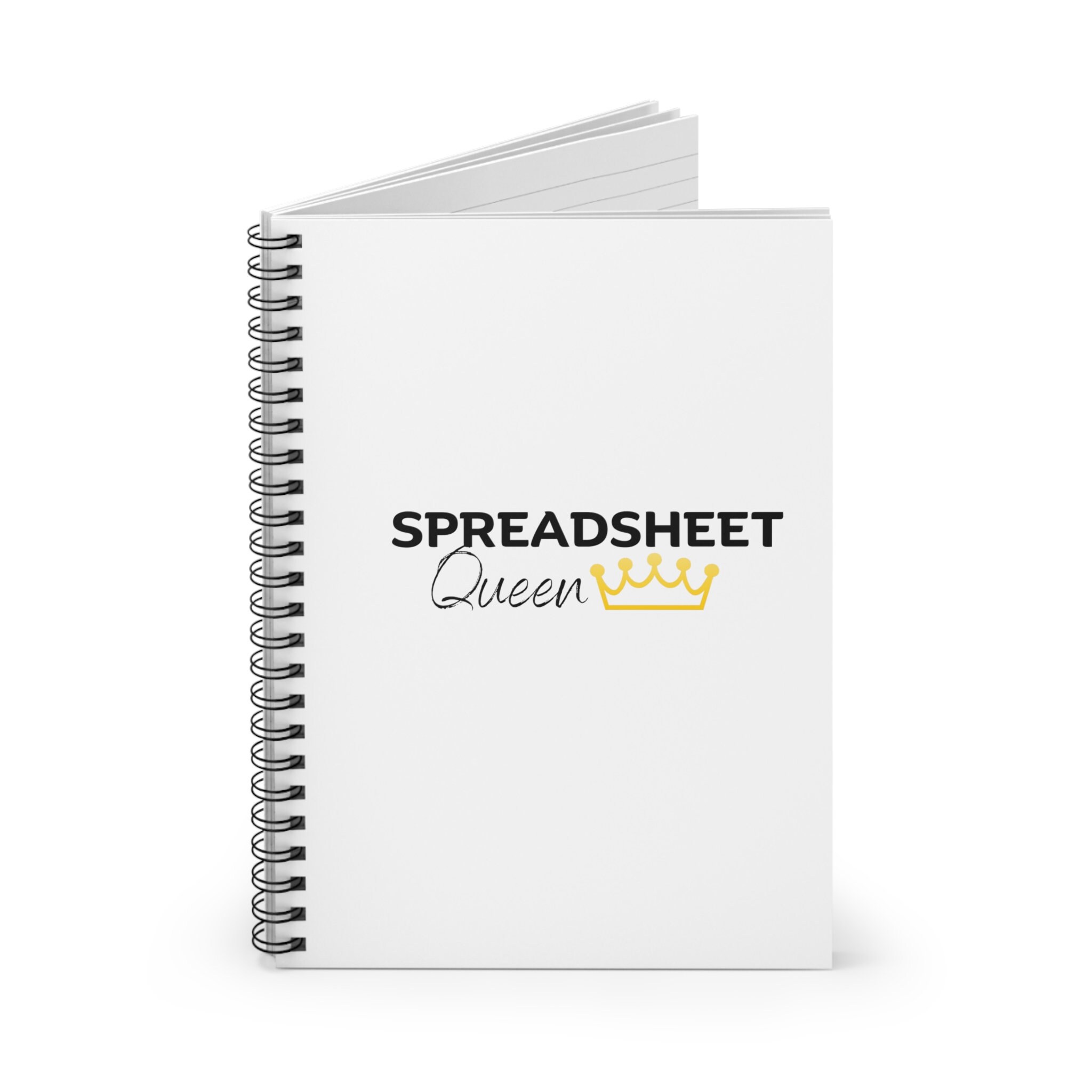 Spreadsheet Queen Spiral Lined Notebook Gift for Coworker Office Co