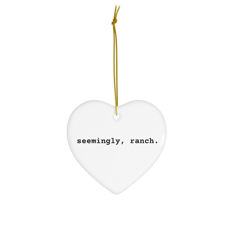 Seemingly Ranch Ceramic Ornament 4 Shapes Gift Music Etsy