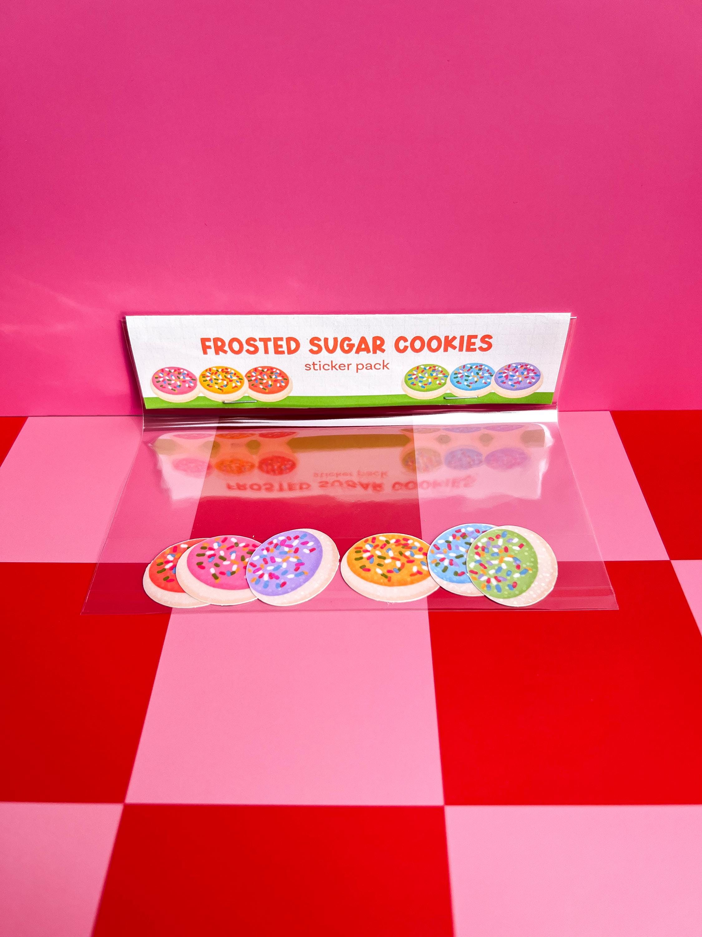 6pcs Frosted Sugar Cookies Sticker Pack | Hand-drawn, Waterproof ...