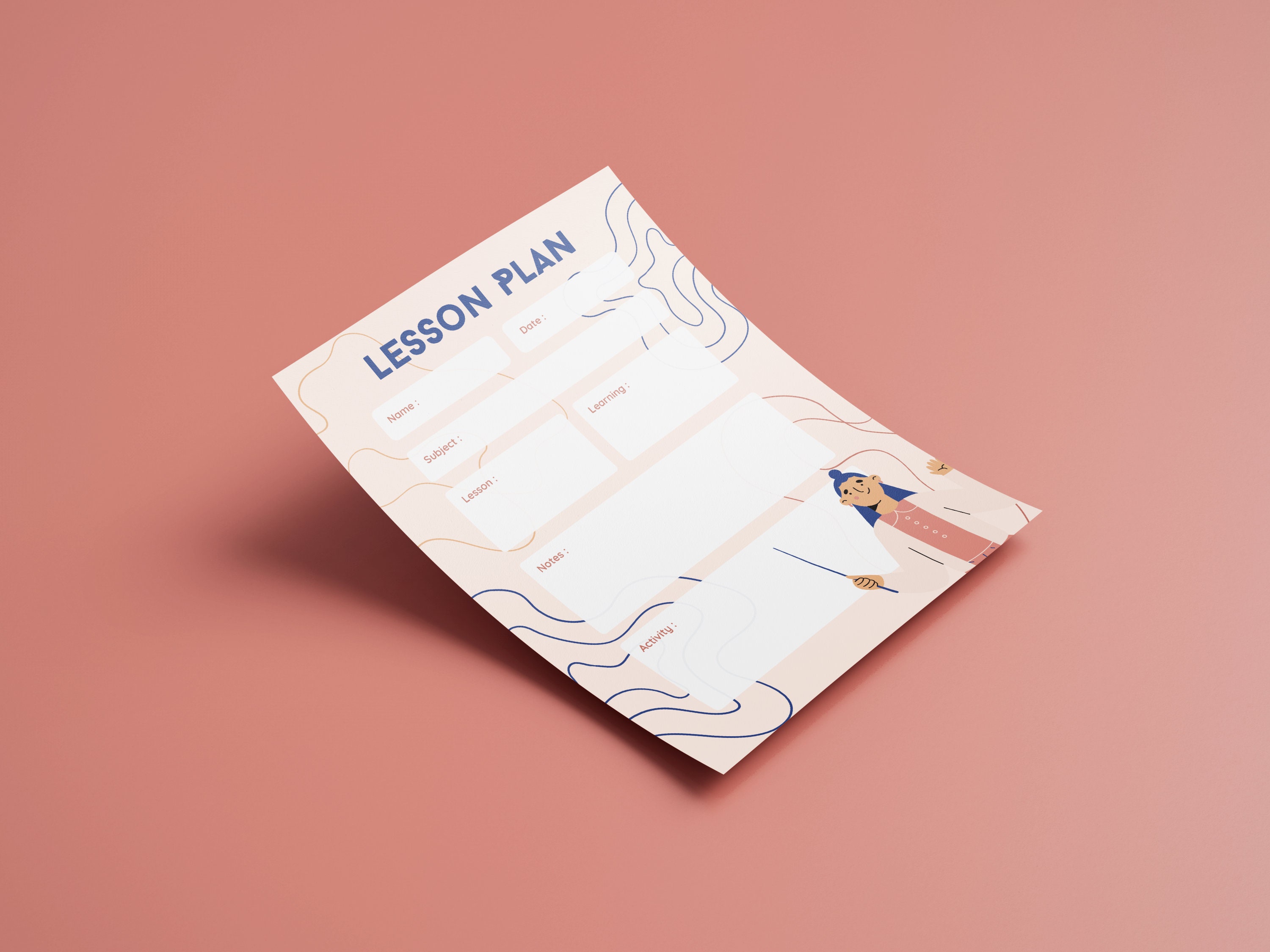 Fun Lesson Plan Sheet Design, PDF Digital Download, iPad Use or ...