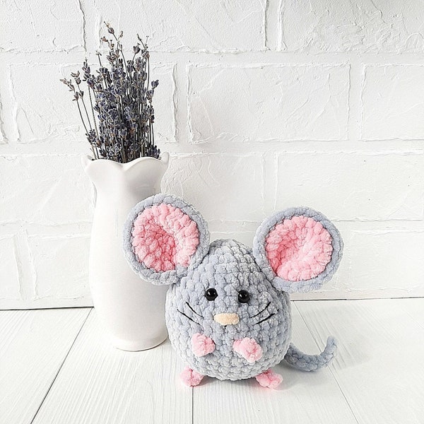 Crochet PATTERN Mouse, Amigurumi tutorial PDF in English