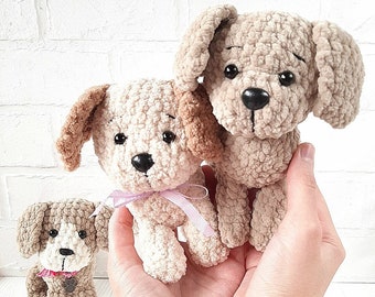 Crochet PATTERN dog, Amigurumi tutorial PDF in English, crochet puppy crochet pattern PDF Christmas gift  Baby shower dog crochet pattern