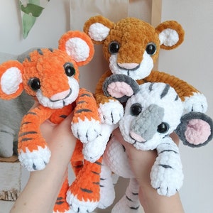 Crochet PATTERN tiger, lion, Amigurumi tutorial PDF in English