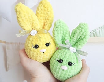 Crochet PATTERN Easter bunny, Amigurumi tutorial PDF in English