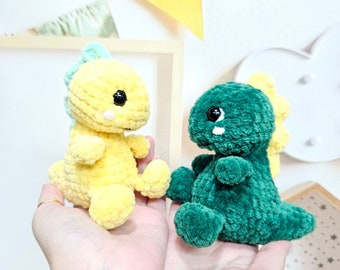 PATRÓN Crochet Dino, amigurumi sin coser, Tutorial amigurumi PDF en inglés