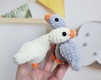 Crochet PATTERN Goose keychain, Amigurumi tutorial PDF in English, dog crochet pattern PDF Christmas gift  Baby shower