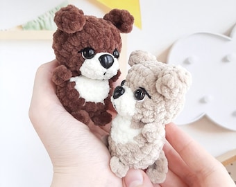 Crochet Puppy Keychain Pattern, Amigurumi Dog Tutorial (PDF)