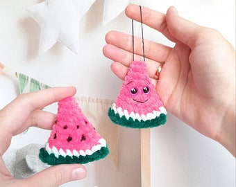 Crochet PATTERN Watermelon slices, Amigurumi tutorial PDF in English