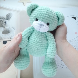 PATRÓN crochet osito, Amigurumi tutorial PDF en inglés, amigurumi hecho a mano regalo infantil para regalo de Navidad souvenir animales